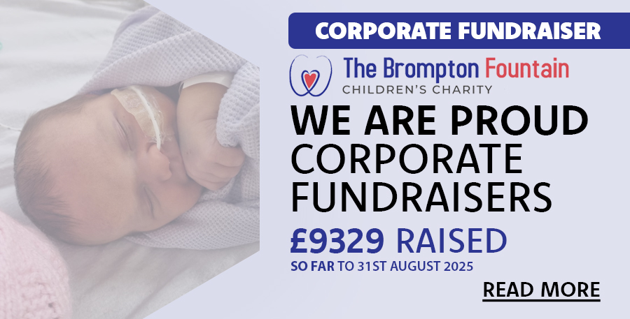 Corporate Fundraiser: Express Appliances proudly support The Brompton Fountain with £9329 raised so far (August 2025)